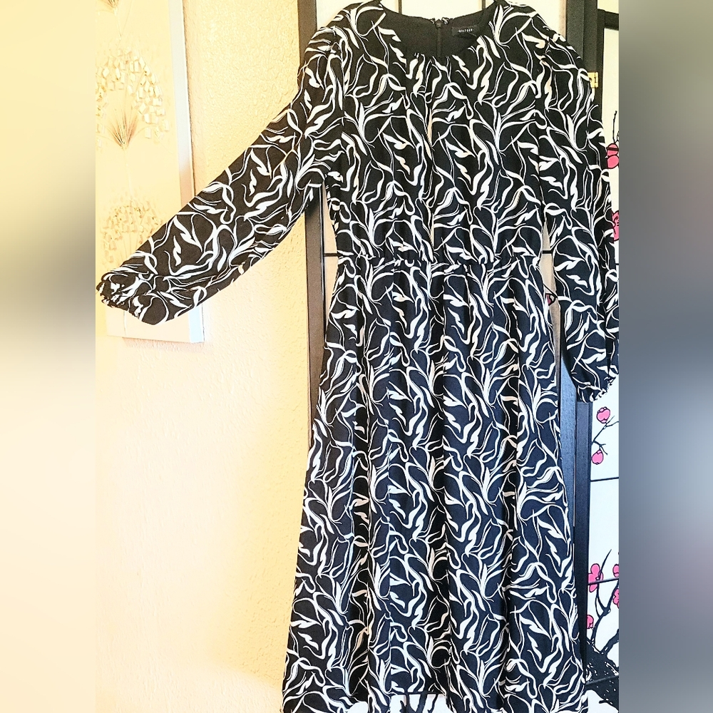SHIPS FREE: Halogen Black and White A-Line Dress 🤍🖤